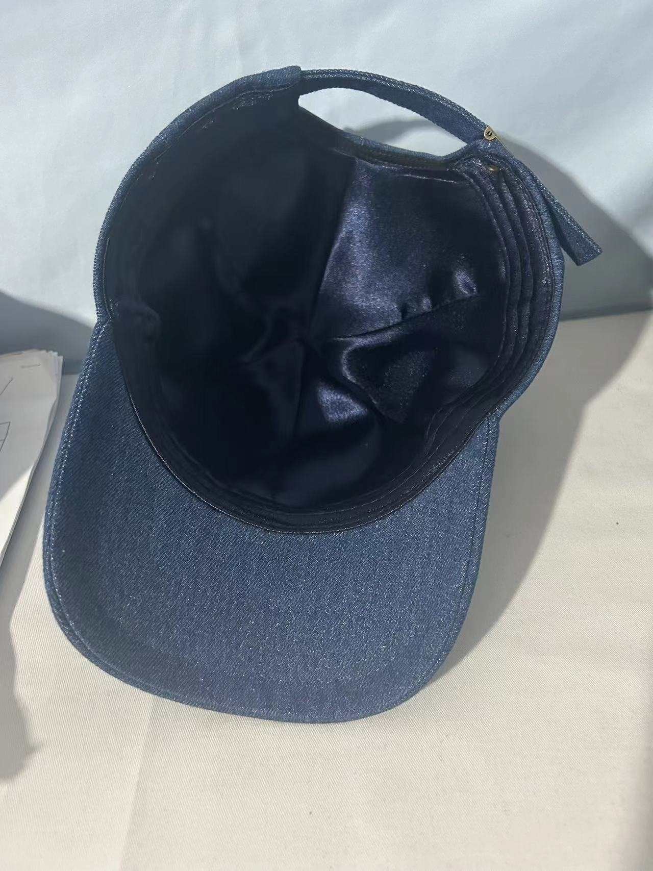 Satin-Denim Cap